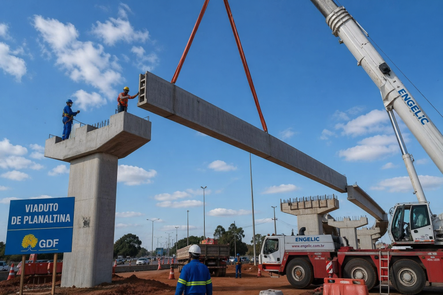 Viaduto de Planaltina avança e marca nova fase da mobilidade no DF