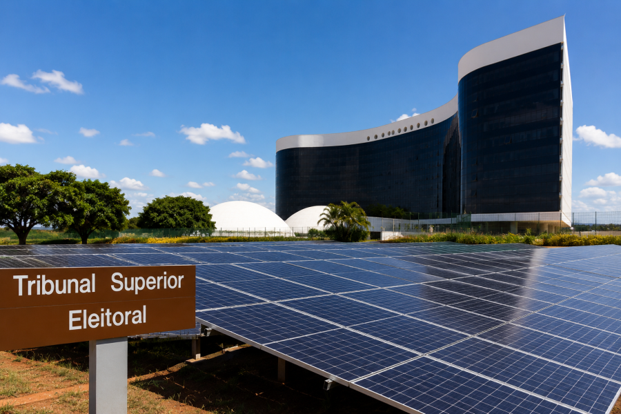 TSE fecha acordo para ampliar energia solar e tornar Eleições 2026 mais sustentáveis