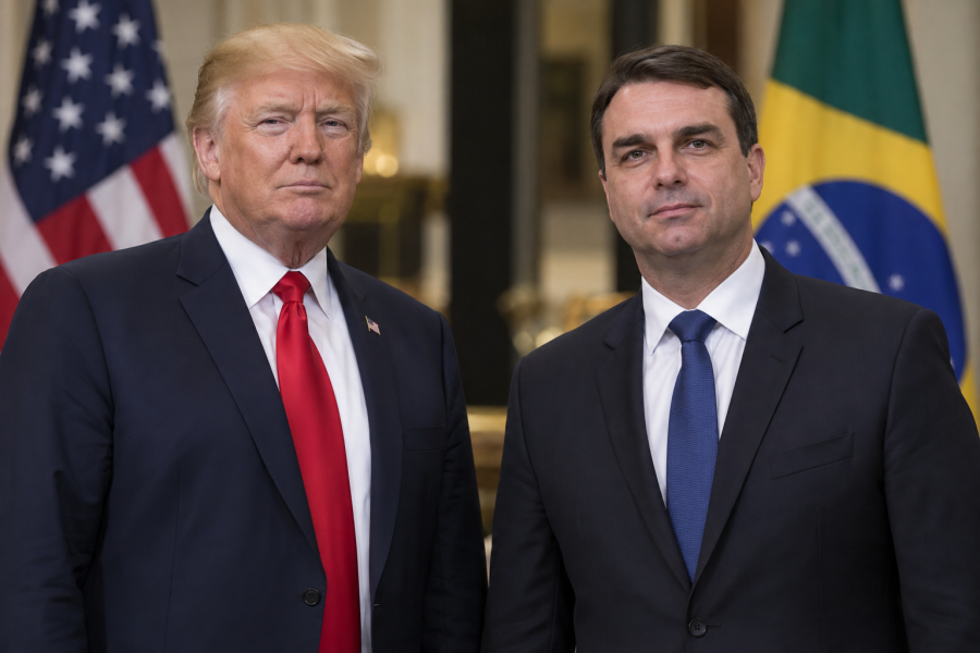 Trump chama desempenho de Flávio Bolsonaro de “grande vitória” no primeiro turno