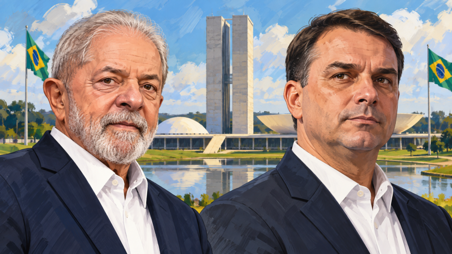 Pesquisas indicam empate entre Flávio e Lula